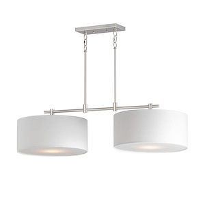 Bongo - 2 Light Linear Pendant-9.75 Inches Tall and 16 Inches Wide - 1326617