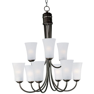 Logan-Nine Light 2-Tier Chandelier in Modern style-28.5 Inches wide by 30.5 inches high - 451743