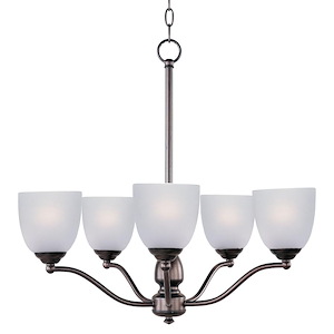 Stefan-Five Light Chandelier in Contemporary style-25 Inches wide by 23.5 inches high