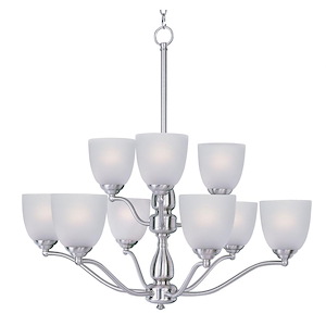 Stefan-Nine Light 2-Tier Chandelier in Contemporary style-30 Inches wide by 30 inches high
