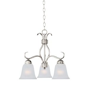 Basix-3 Light Chandelier in Contemporary style-19 Inches wide by 18.25 inches high