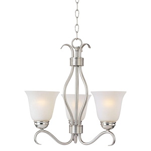 Basix-Three Light Chandelier in Contemporary style-15.75 Inches wide by 18.5 inches high