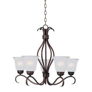 Basix-5 Light Chandelier in Contemporary style-26 Inches wide by 23.5 inches high