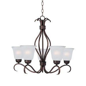 Basix-5 Light Chandelier in Contemporary style-26 Inches wide by 23.5 inches high