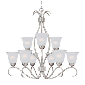 Basix-9 Light 2-Tier Chandelier in Contemporary style-32 Inches wide by 32.75 inches high - 1024570