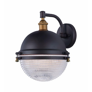 Portside-1 Light Outdoor Wall Lantern in Industrial style-11.75 Inches wide by 13.5 inches high - 1027830
