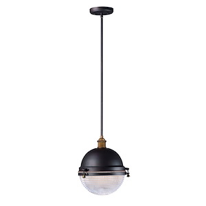 Portside-1 Light Outdoor Pendant in Industrial style-11.75 Inches wide by 13.25 inches high