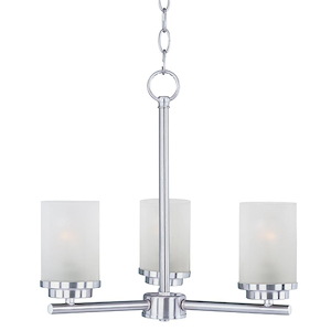 Corona-Three Light Chandelier in Contemporary style-16.5 Inches wide by 18 inches high