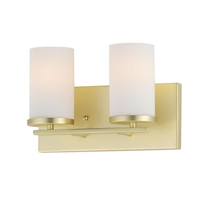 Lateral - 2 Light Bath Vanity-7.75 Inches Tall and 12 Inches Wide