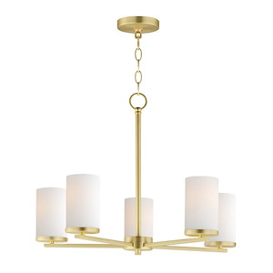 Lateral - 5 Light Chandelier-18.5 Inches Tall and 24 Inches Wide