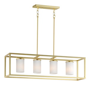 Lateral - 4 Light Linear Pendant-10 Inches Tall and 9.25 Inches Wide