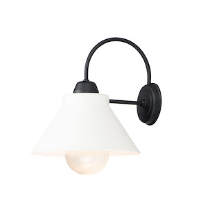 Jetty-1 Light Outdoor Wall Sconce-12 Inches wide by 15.75 inches high