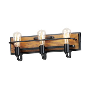 Black Forest 3 Light Bath Vanity Approved for Damp Locations