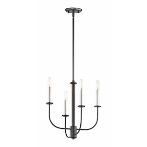 Wesley-4 Light Chandelier-16 Inches wide by 16.75 inches high
