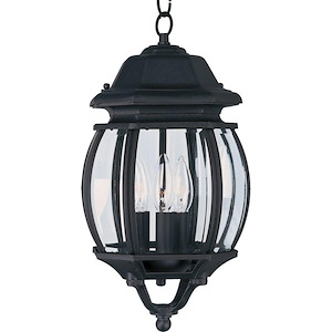 Crown Hill-3 Light Outdoor Hanging Lantern in Early American style-8 Inches wide by 19.5 inches high - 1027728