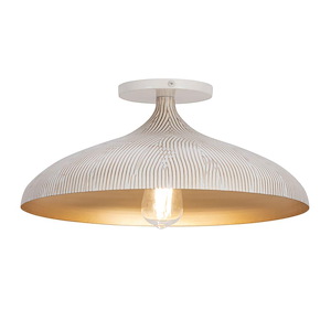 Fleur - 1 Light Flush Mount-6.75 Inch Tall and 15.5 Inch Wide - 1377203