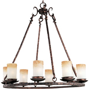 Notre Dame-8 Light Chandelier in Mediterranean style-29.5 Inches wide by 30.5 inches high