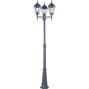 Poles-3 Light Outdoor Pole/Post Mount in Traditional style-24 Inches wide by 100 inches high