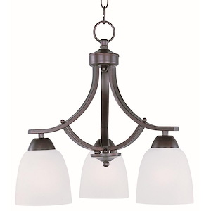 Axis-Three Light Chandelier in Transitional style-18 Inches wide by 16.25 inches high - 1090264