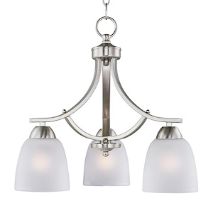 Axis-Three Light Chandelier in Transitional style-18 Inches wide by 16.25 inches high