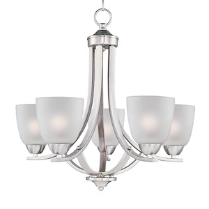 Axis-Five Light Chandelier in Transitional style-24 Inches wide by 20.5 inches high