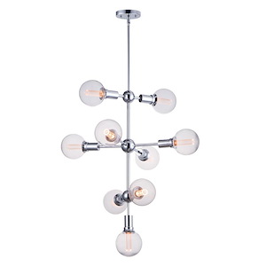 Molecule-31.5W 9 LED Entry Foyer Pendant-27 Inches wide by 33 inches high - 1027568