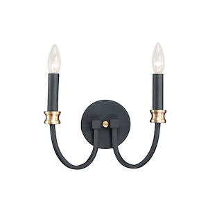 Charlton-2 Light Wall Sconce-11.75 Inches wide by 8.75 inches high