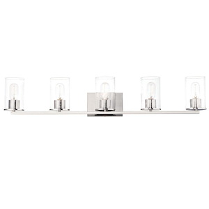 Sleek - Bath Vanity with Cylinder Glass Shades-4.75 inches high