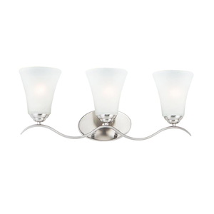 Vital-3 Light Bath Vanity-23.5 Inches wide by 9.5 inches high