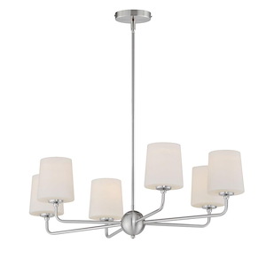 Bristol - 6 Light Chandelier-10.5 Inches Tall and 34 Inches Wide - 1265831