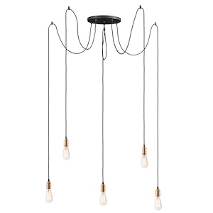 Early Electric-Five Light Pendant-13.75 Inches wide by 3.25 inches high - 702603