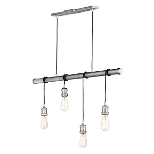 Early Electric-Four Light Pendant-4.5 Inches wide by 17.75 inches high