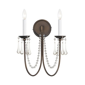 Plumette - 2 Light Wall Sconce In Traditional Style-16 Inches Tall and 14 Inches Wide