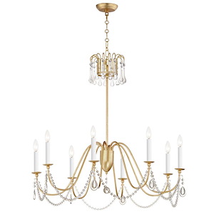 Plumette - 8 Light Chandelier In Traditional Style-30 Inches Tall and 36 Inches Wide - 1265835