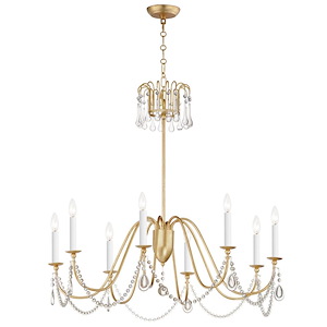 Plumette - 8 Light Chandelier In Traditional Style-30 Inches Tall and 36 Inches Wide