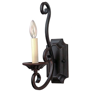Manor-1 Light Wall Sconce in Early American style-7 Inches wide by 14.5 inches high - 1027791