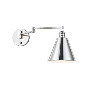 Library-1 Light Horizontal Swing Arm Wall Sconce-8 Inches wide by 10.5 inches high - 1025093