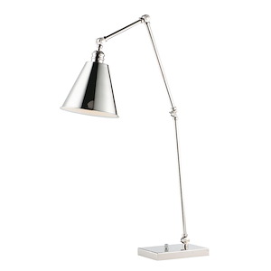 Library-1 Light Table Lamp Brass Base-8 Inches wide by 26.5 inches high - 882590