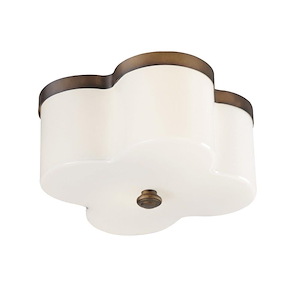 Clover - 2 Light Flush Mount-6.75 Inches Tall and 13.5 Inches Wide