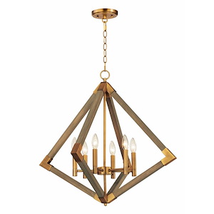 Vector-Six Light Pendant-28 Inches wide by 26.25 inches high