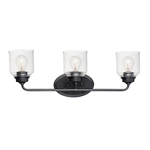 Acadia-Bath Vanity Light-Bell Shaped Glass Shades-10.5 inches high
