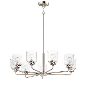 Acadia-Eight Light Chandelier-32 Inches wide by 8.5 inches high