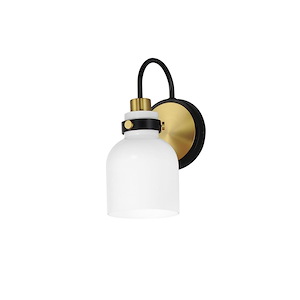 Milk - 1 Light Wall Sconce-11.25 Inches Tall and 5 Inches Wide