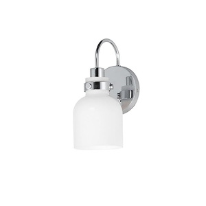 Milk - 1 Light Wall Sconce-11.25 Inches Tall and 5 Inches Wide