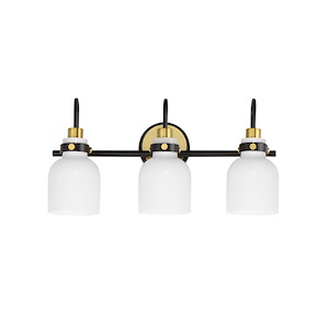 Milk - 3 Light Bath Vanity-11.25 Inches Tall and 22 Inches Wide