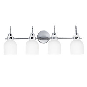 Milk - 4 Light Bath Vanity-11.25 Inches Tall and 30.5 Inches Wide