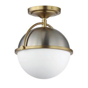 Duke - 1 Light Semi-Flush Mount-10.75 Inches Tall and 9.5 Inches Wide