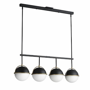 Duke - 4 Light Linear Pendant-14.75 Inches Tall and 8.75 Inches Wide