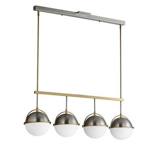 Duke - 4 Light Linear Pendant-14.75 Inches Tall and 8.75 Inches Wide - 1284085