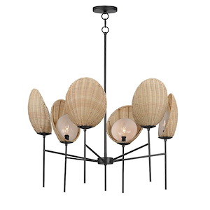 Maldives - 6 Light Chandelier-20.25 Inches Tall and 32 Inches Wide - 1311035